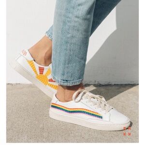Soludos Rainbow and sunshine sneakers